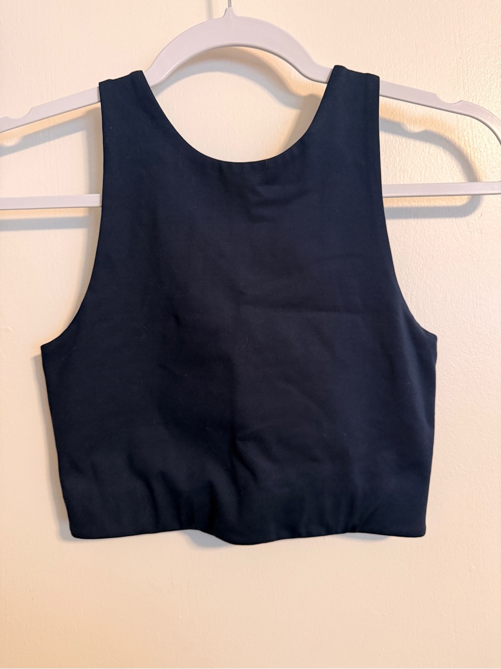 girlfriend collective Navy Cropped Tank